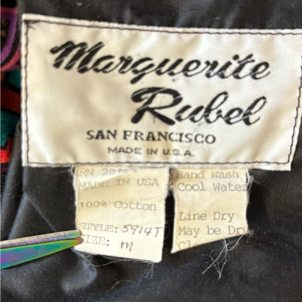 Vtg Patchwork Purple Marguerite Rubel San Francis… - image 5